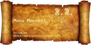 Menz Marcell névjegykártya